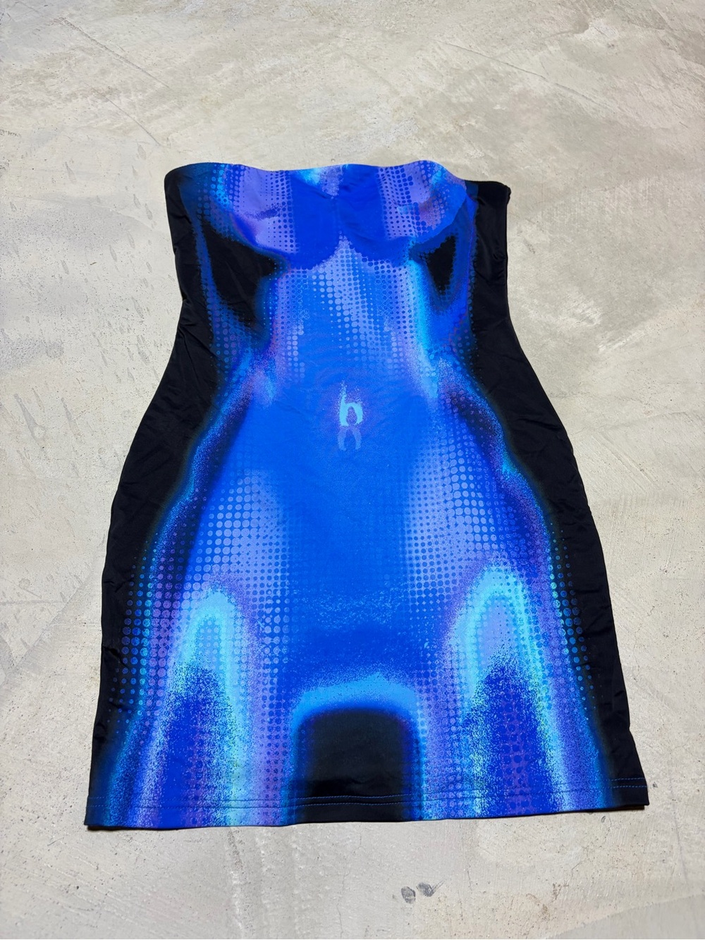 White fox life on mars milky way Blue Strapless Dress medium
